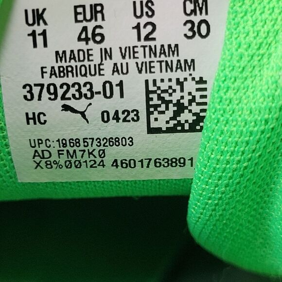 PUMA LAMELO MB.03 La France Mens Size 12 Green/Yellow 379233-01 basketball Shoes - Picture 11 of 12